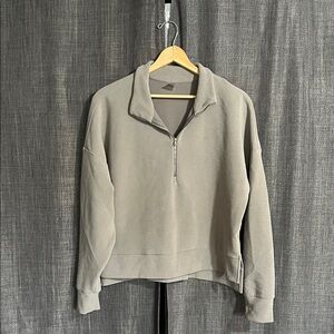 Calia gray ribbed 1/2 zip pullover sweatshirt size XXL